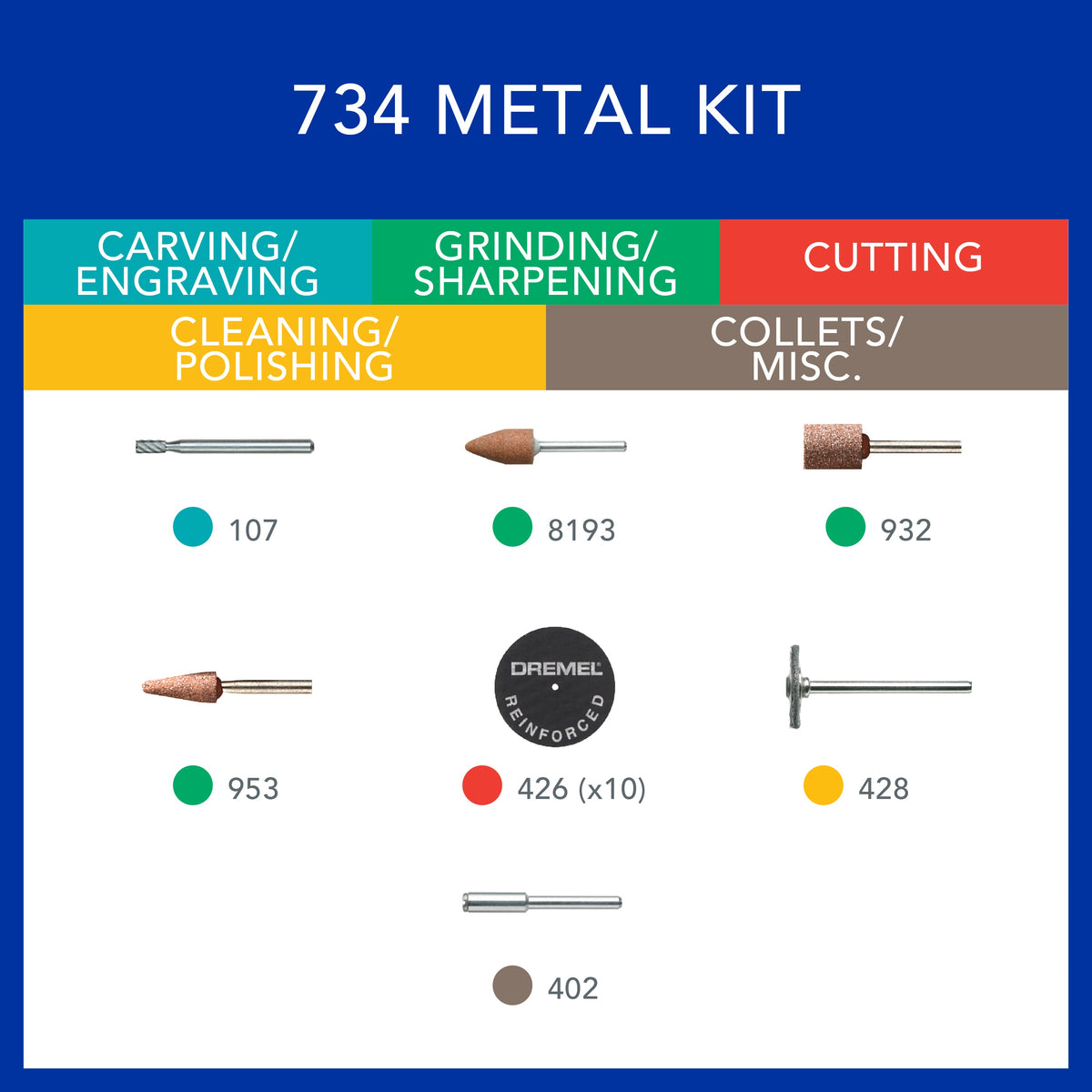 Dremel 734-01 16-Piece Metal Accessory Micro Kit