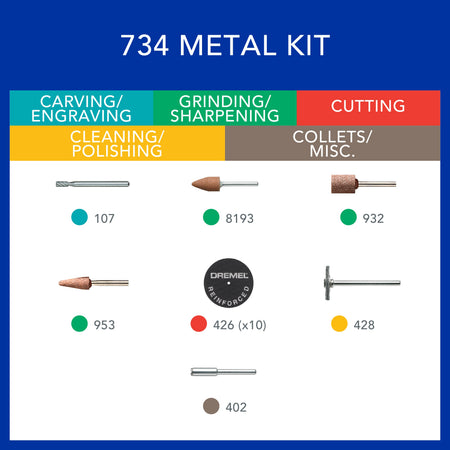 Dremel 734-01 16-Piece Metal Accessory Micro Kit