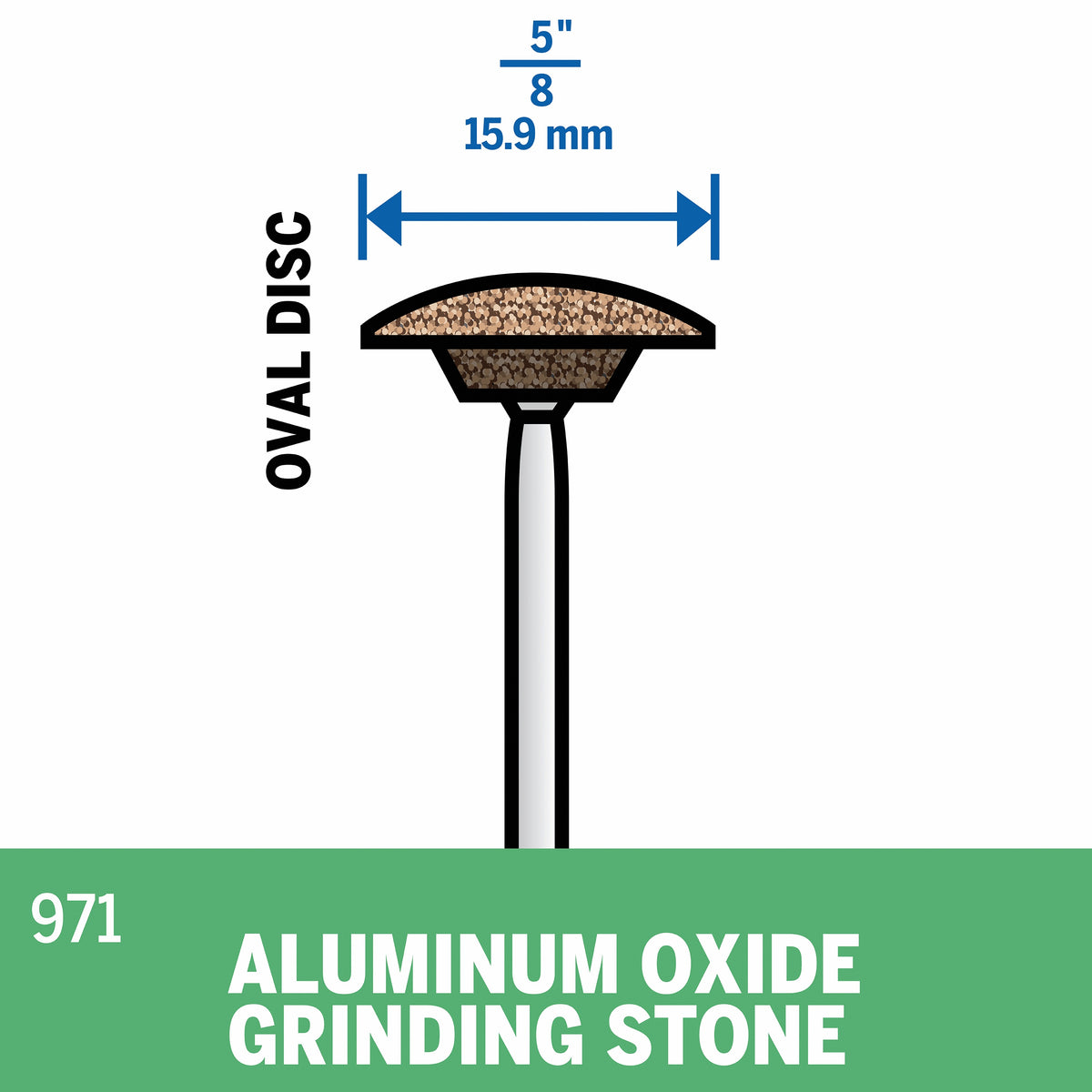 Dremel 971 5/8 In. (15.9 mm) Aluminum Oxide Grinding Stone