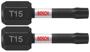 Bosch ITT15102 2 pc. Impact Tough™ 1 In. Torx® #15 Insert Bits