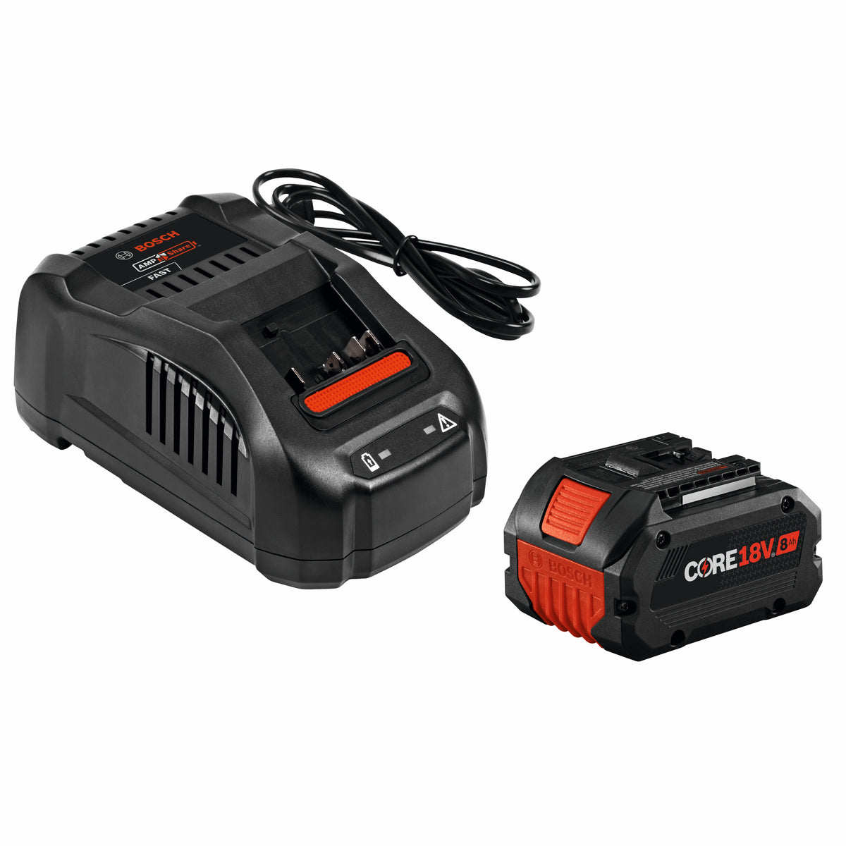 Bosch GXS18V-12N14 18V Starter Kit with (1) CORE18V® 8 Ah High Power Battery and (1) Fast Battery Charger