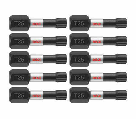 Bosch ITT251B 10 pc. Impact Tough™ 1 In. Torx® #25 Insert Bits (Bulk Pack)