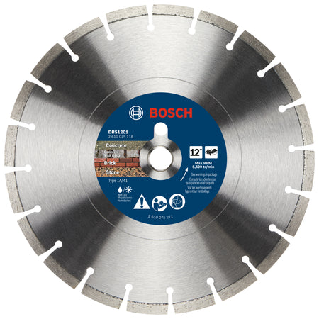 Bosch DBS1201 12 In. Segmented Rim Blade for Rough Cuts
