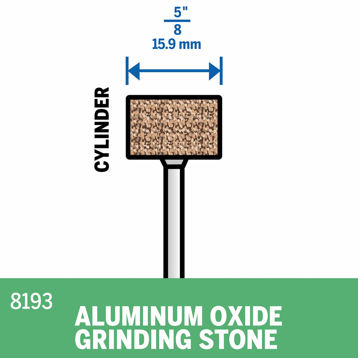 Dremel 8193 5/8 In. (15.9 mm) Aluminum Oxide Grinding Stone