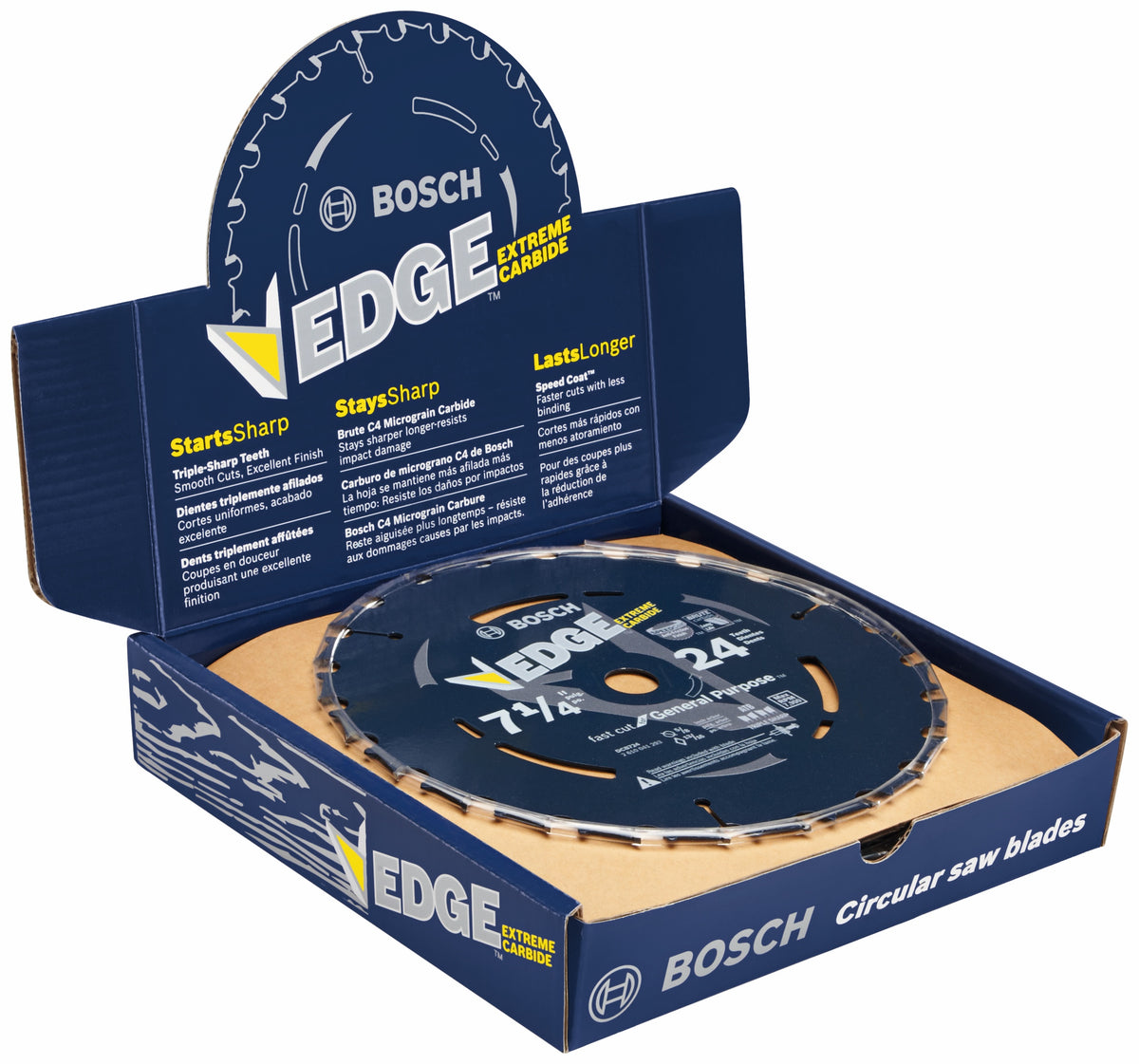Bosch DCB724C10 10 pc. 7-1/4 In. 24 Tooth Edge Circular Saw Blades for Framing