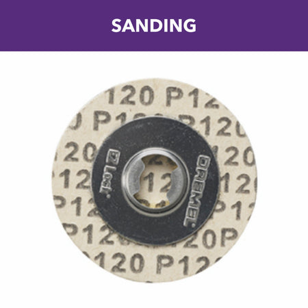 Dremel EZ412SA 1-1/4 In. (31.8 mm) EZ Lock 120 Grit Sanding Disc