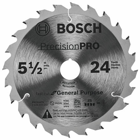 Bosch PRO524TS 5-1/2 In. 24-Tooth Precision Pro Series Track Saw Blade