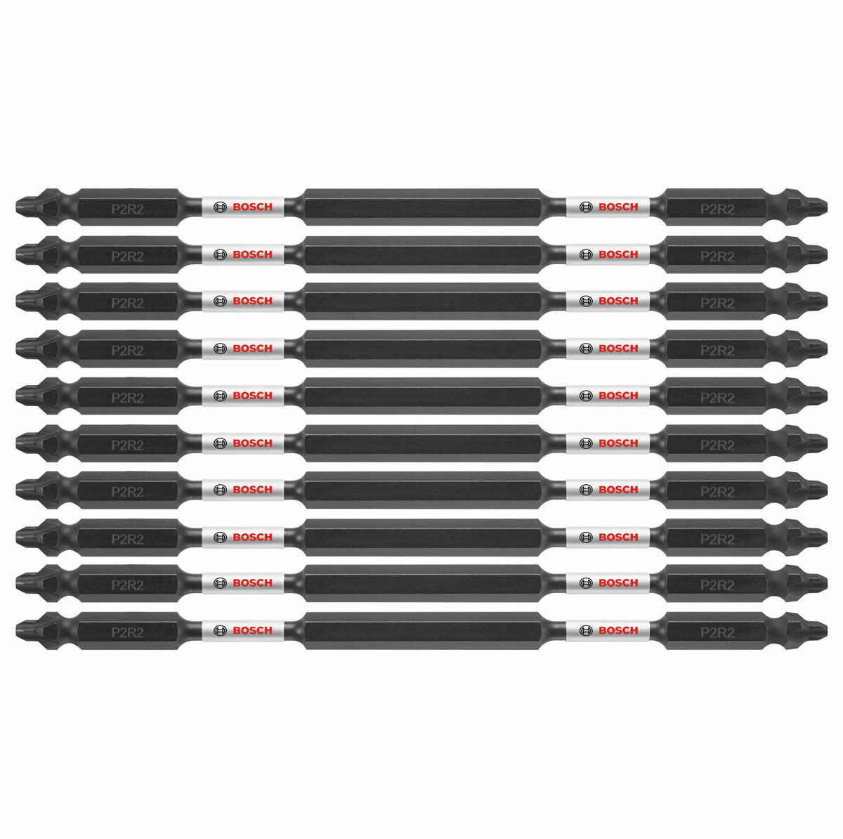 Bosch ITDEP2R26B 10 pc. Impact Tough™ 6 In. Phillips®/Square #2 Double-Ended Bits (Bulk Pack)