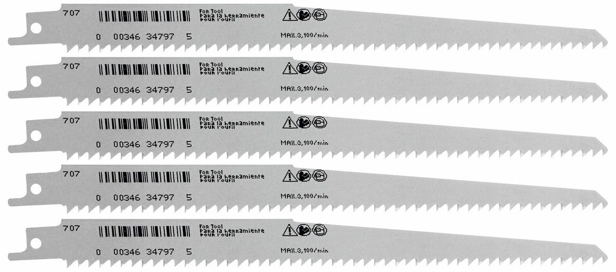Bosch RW96-25B 25 pc. 9 In. 6 TPI Wood Reciprocating Saw Blades