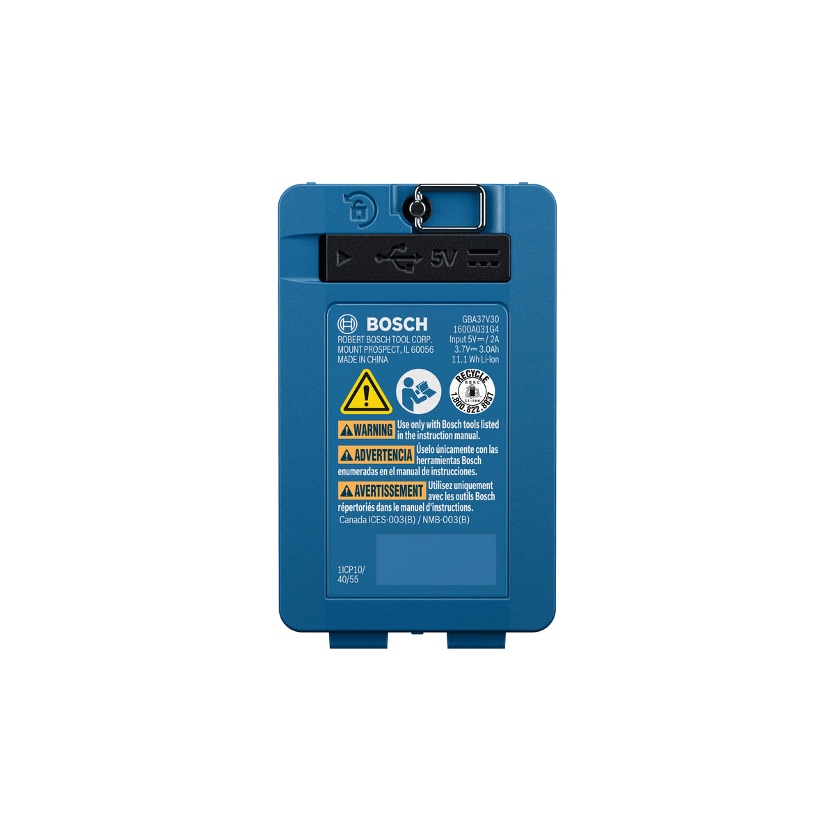 Bosch GBA37V30 3.7V Lithium-Ion 3.0 Ah Battery