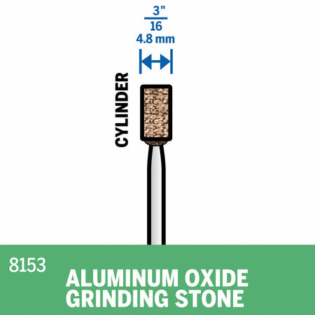 Dremel 8153 3/16 In. (4.8 mm) Aluminum Oxide Grinding Stone