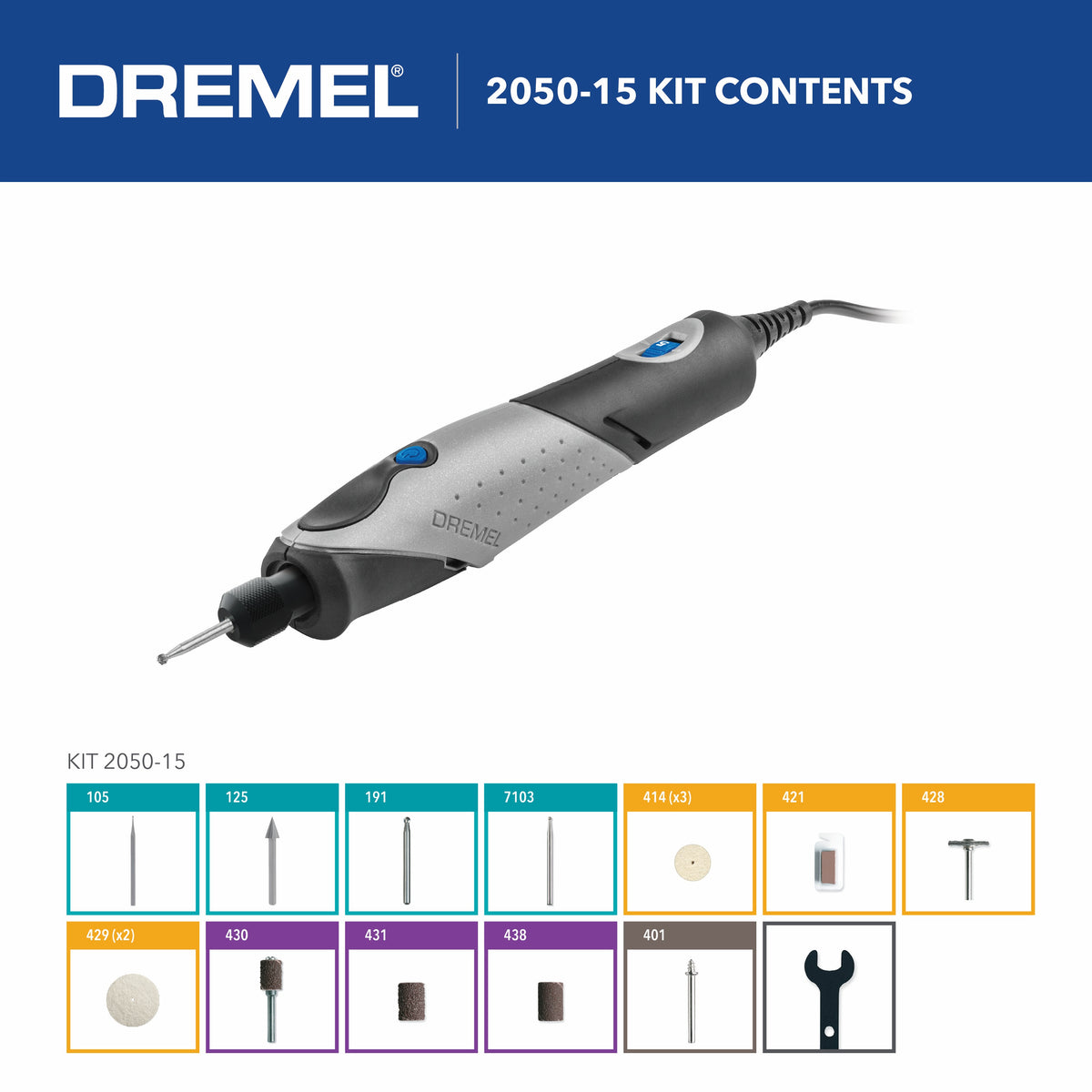 Dremel 2050-15 Stylo+ Versatile Creative Rotary Tool with 15 Accessories