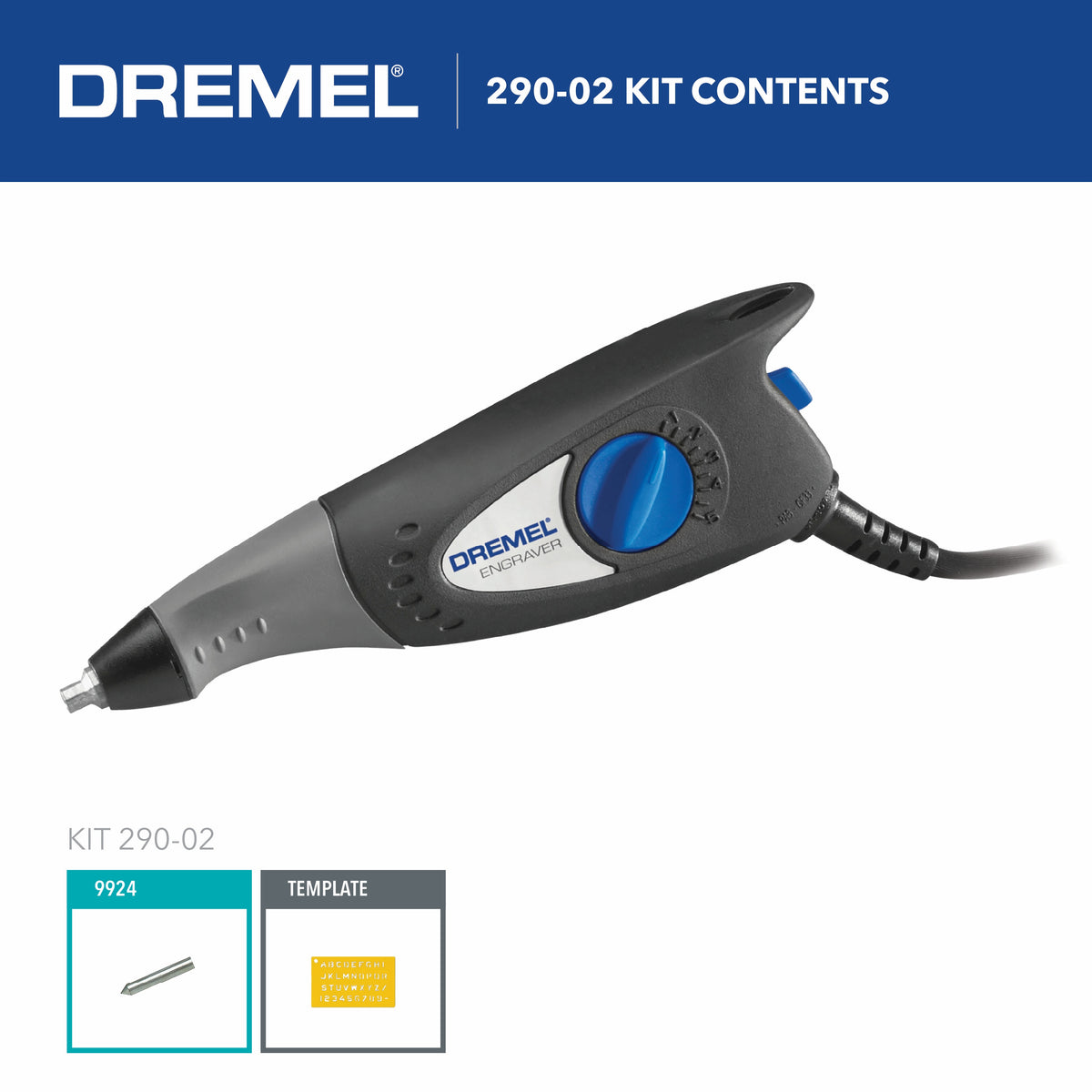 Dremel 290-02 Engraver with Letter & Number Template