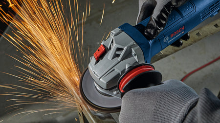 Bosch GWS10-450P 4-1/2 In. Ergonomic Angle Grinder with Lock-On Paddle Switch