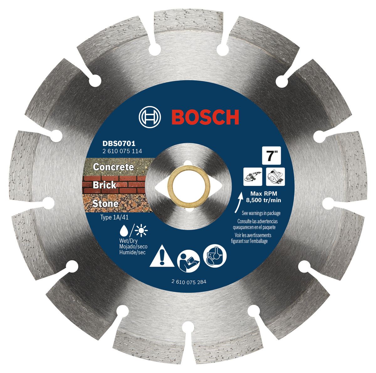 Bosch DBS0701 7 In. Segmented Rim Bladel for Rough Cuts