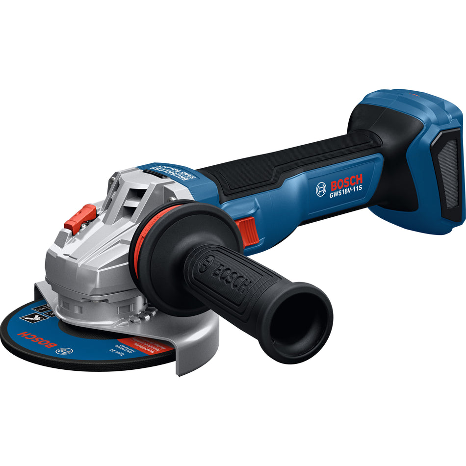 Bosch GWS18V-11SN 18V Brushless 4-1/2 – 5 In. Angle Grinder with Slide Switch (Bare Tool)