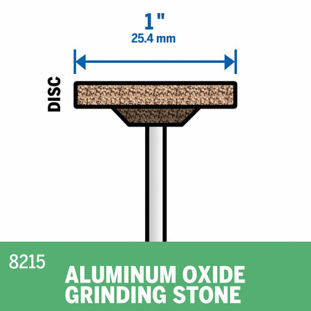 Dremel 8215 1 In. Aluminum Oxide Grinding Stone