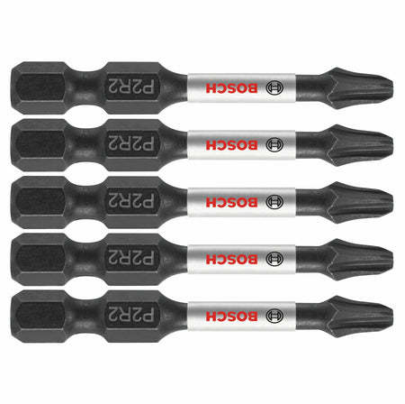 Bosch ITP2R2205 5 pc. Impact Tough™ 2 In. Phillips®/Square #2 Power Bits