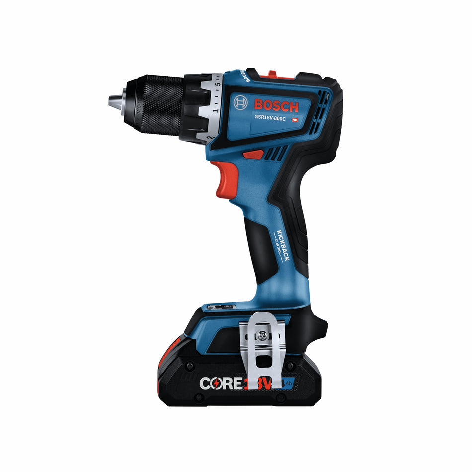 Bosch GSR18V-800CB24 18V Brushless Connected-Ready 1/2 In. Drill/Driver Kit with (2) CORE18V® 4 Ah Advanced Power Batter