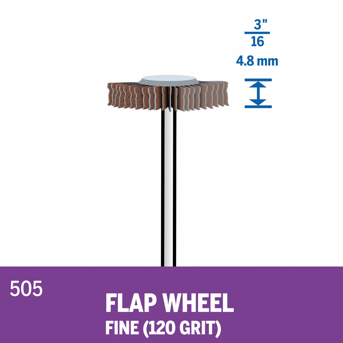 Dremel 505 3/16 In. (4.8 mm) 120 Grit Flapwheel