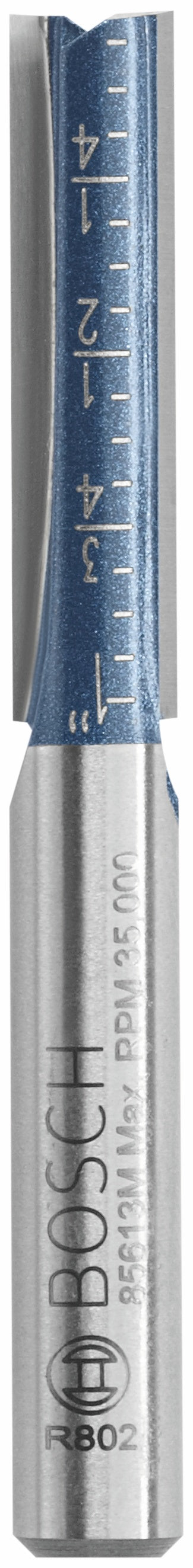Bosch 85613MC 1/4 In. x 1 In. Carbide-Tipped Double-Flute Straight Router Bit
