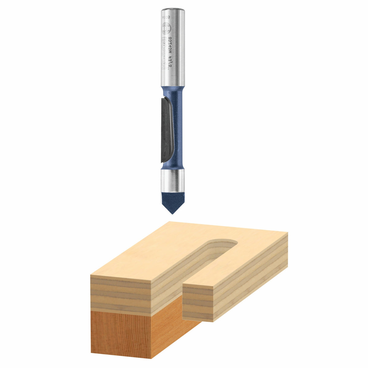 Bosch 85244MB50 50 pc. 1/4 In. x 3/4 In. Carbide Tipped 1-Flute Pilot Panel Concave Bits