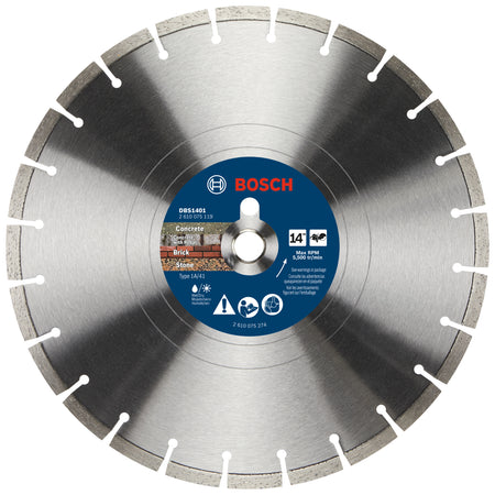Bosch DBS1401 14 In. Segmented Rim Blade for Rough Cuts