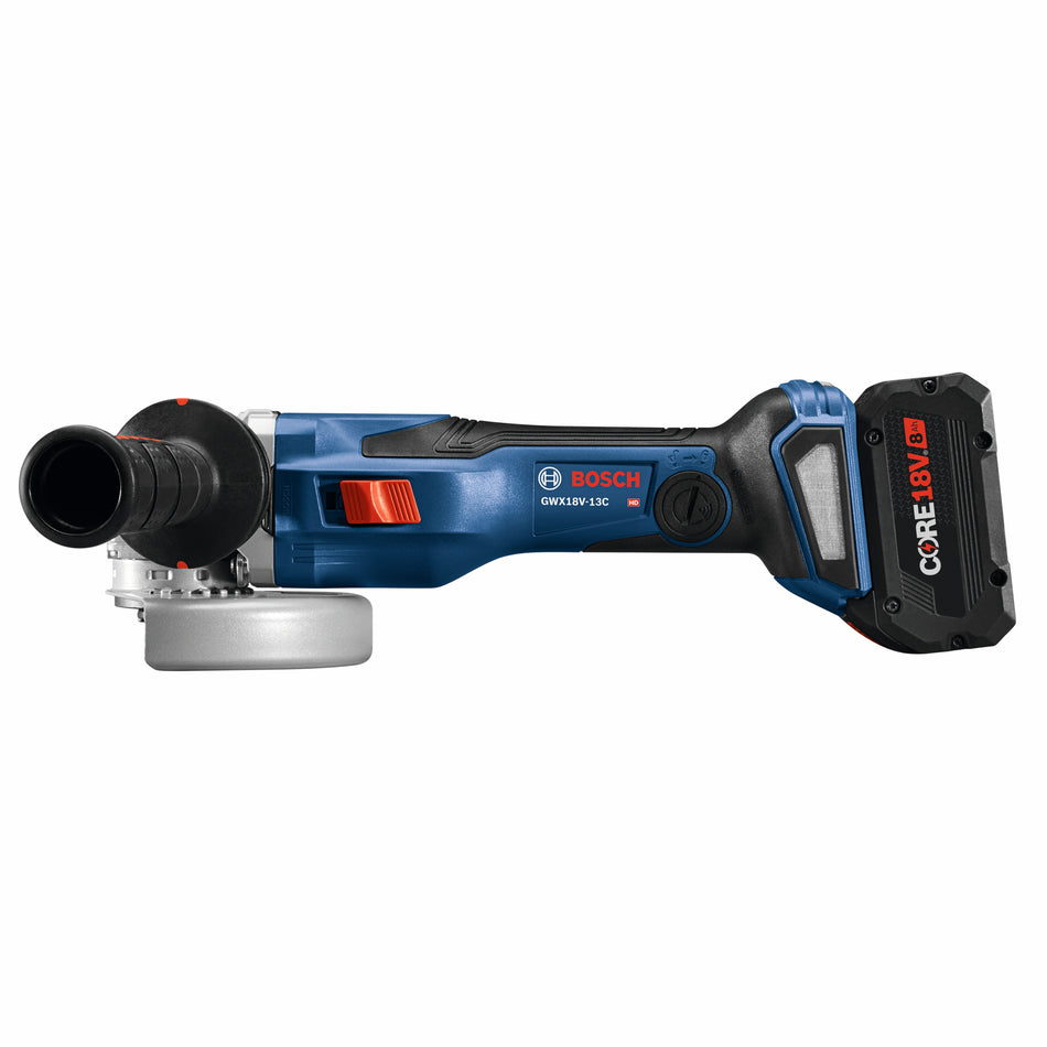 Bosch GWX18V-13CB14 PROFACTOR™ 18V X-LOCK Connected-Ready 5 – 6 In. Angle Grinder Kit with (1) CORE18V® 8 Ah High Power 