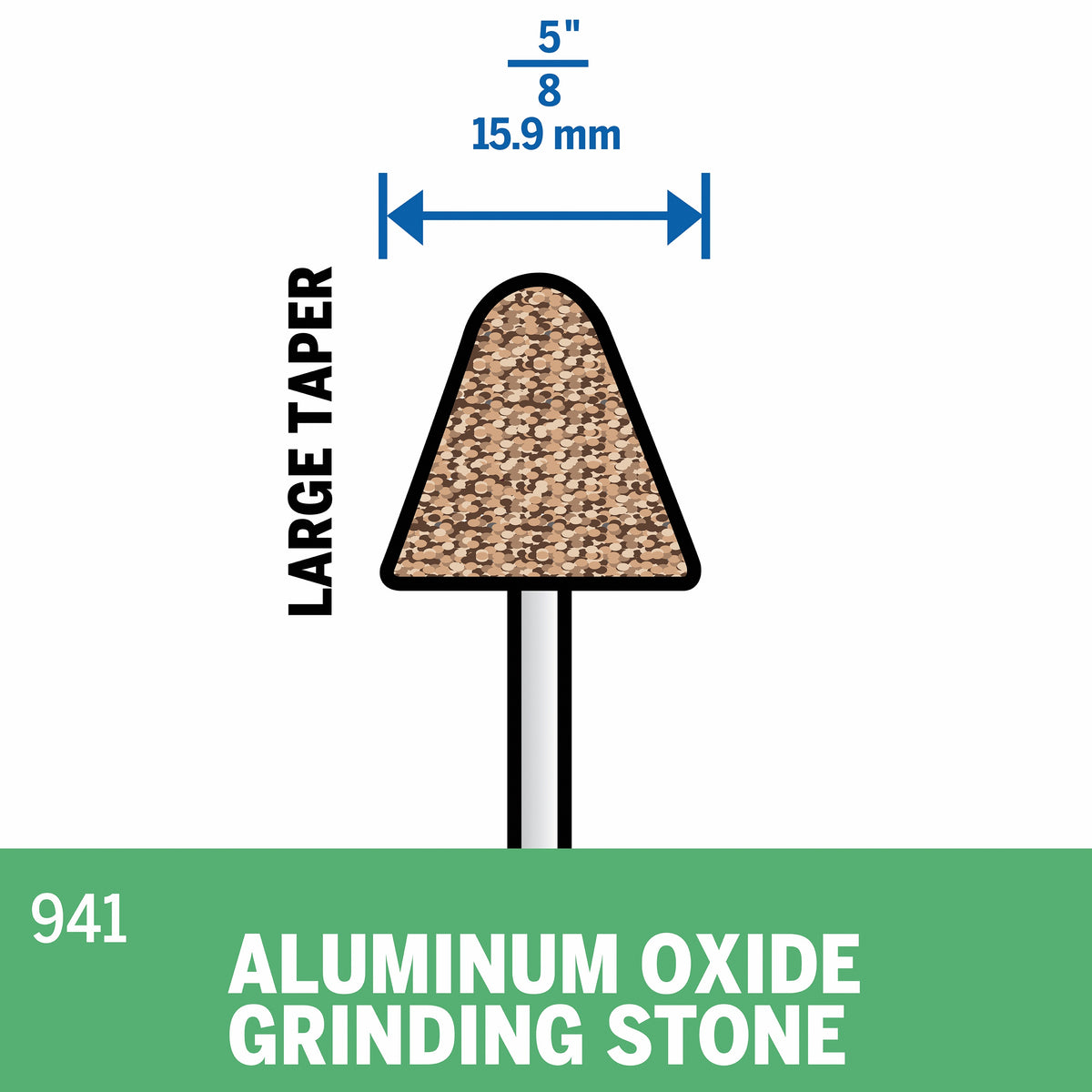 Dremel 941 5/8 In. (15.9 mm) Aluminum Oxide Grinding Stone