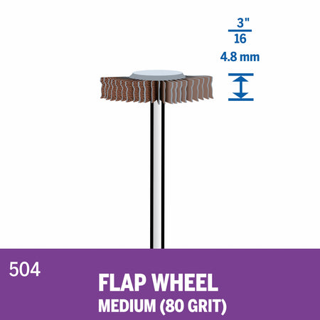 Dremel 504 3/16 In. (4.8 mm) 80 Grit Flapwheel