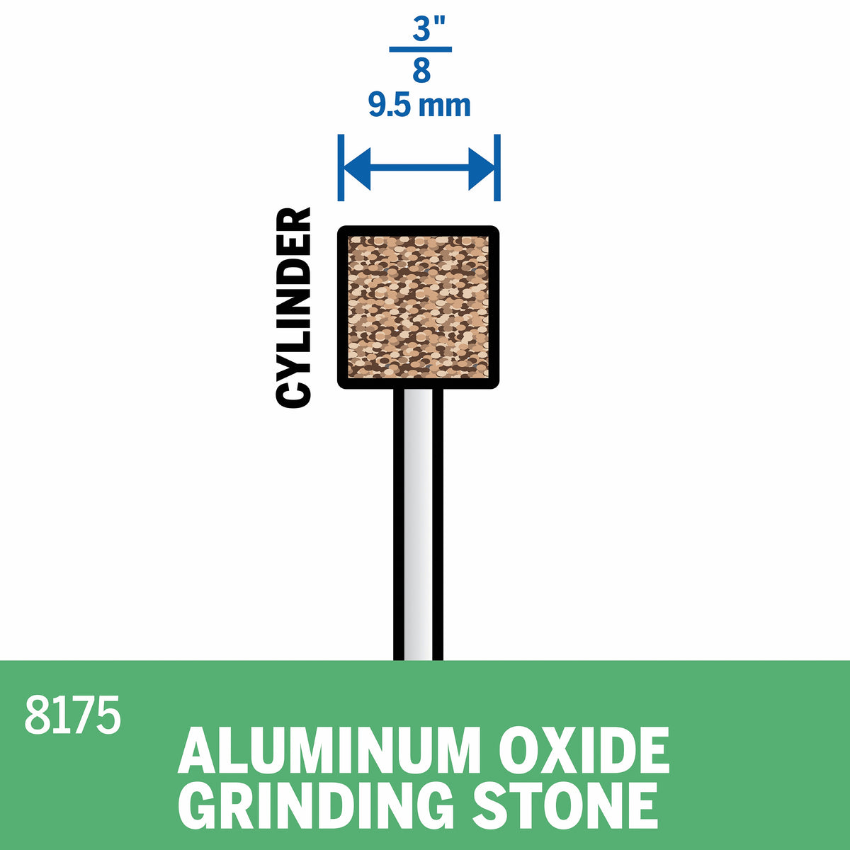 Dremel 8175 3/8 In. (9.5 mm) Aluminum Oxide Grinding Stone