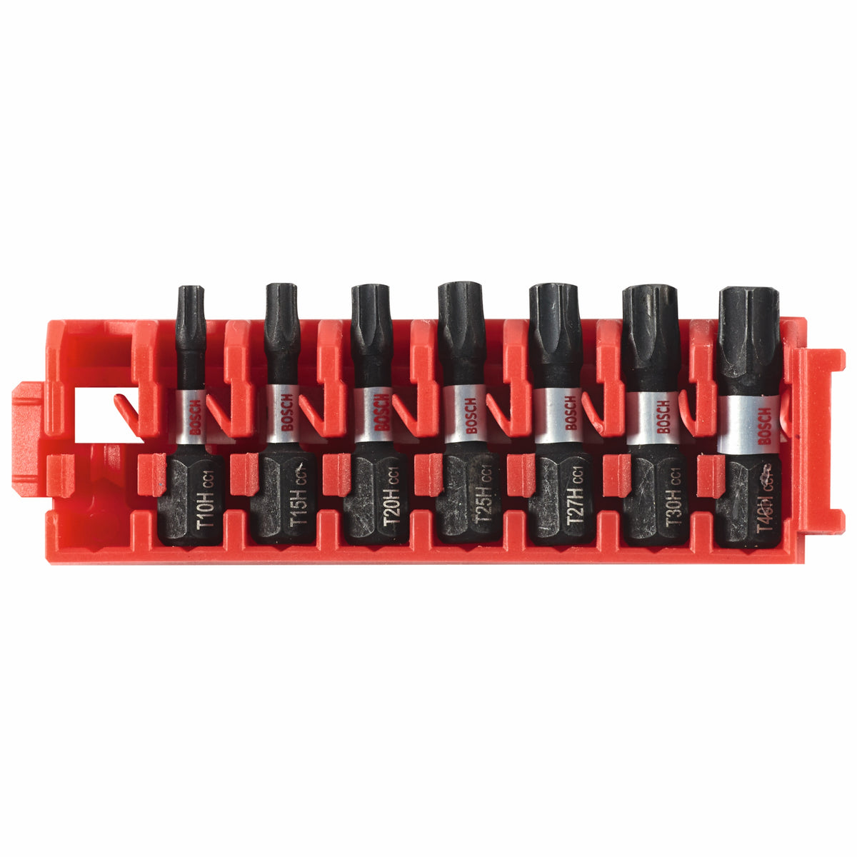 Bosch ITDTHV107C 7 pc. Driven 1 In. Impact Torx® Security Bit Set with Clip for Custom Case System