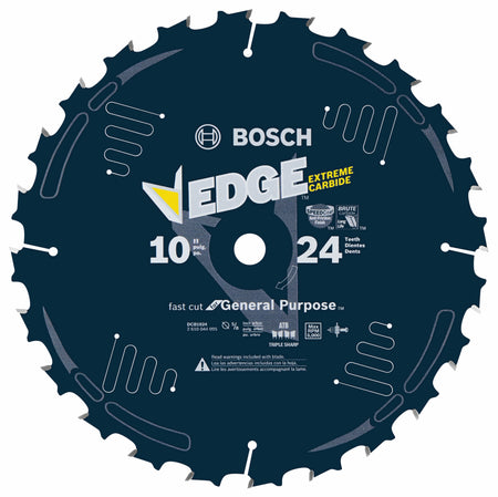 Bosch DCB1024 10 In. 24 Tooth Edge Circular Saw Blade for Fast Cuts