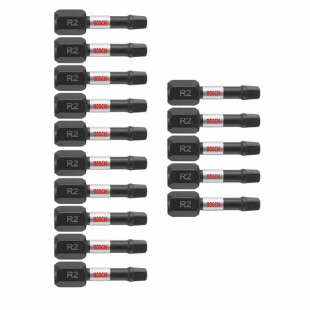Bosch ITSQ2115 15 pc. Impact Tough™ 1 In. Square #2 Insert Bits