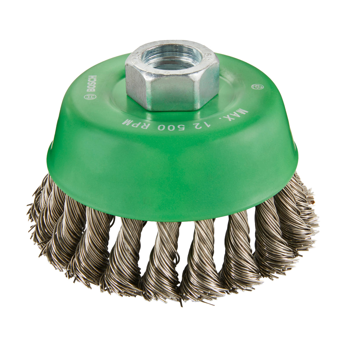 Bosch WBS504 3 1/2" Cup Brush, Knotted, Stainless Steel