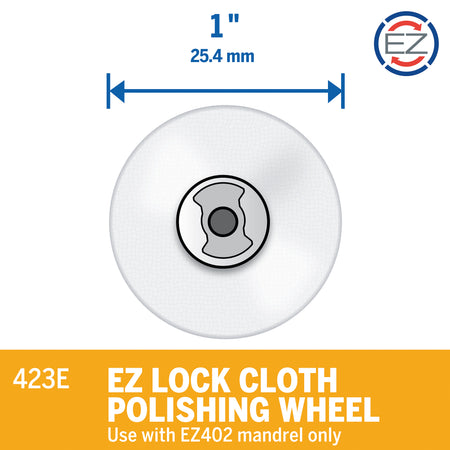 Dremel 423E 1 In. EZ Lock™ Polishing Cloth Bit