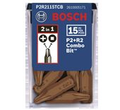 Bosch P2R2115TCB 15 pc. 1 In. Phillips® and Robertson P2R2 Insert Bits
