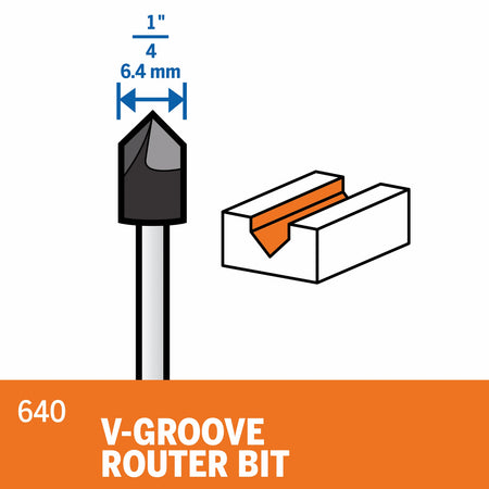 Dremel 640 1/4 In. (6.4 mm) V-Groove Router