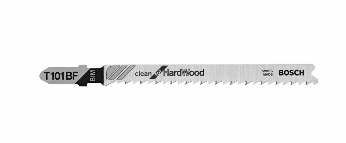 Bosch T101BF 5 pc. 4 In. 10 TPI Variable Pitch Clean for Hardwood T-Shank Jig Saw Blades