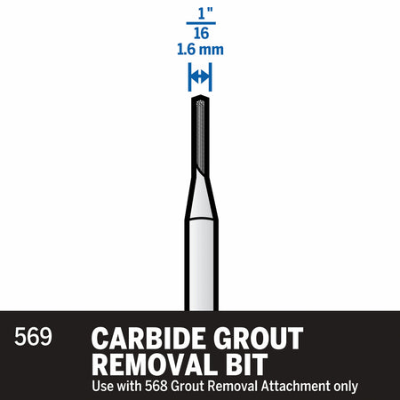 Dremel 569 1/16 In. Grout Removal Bit