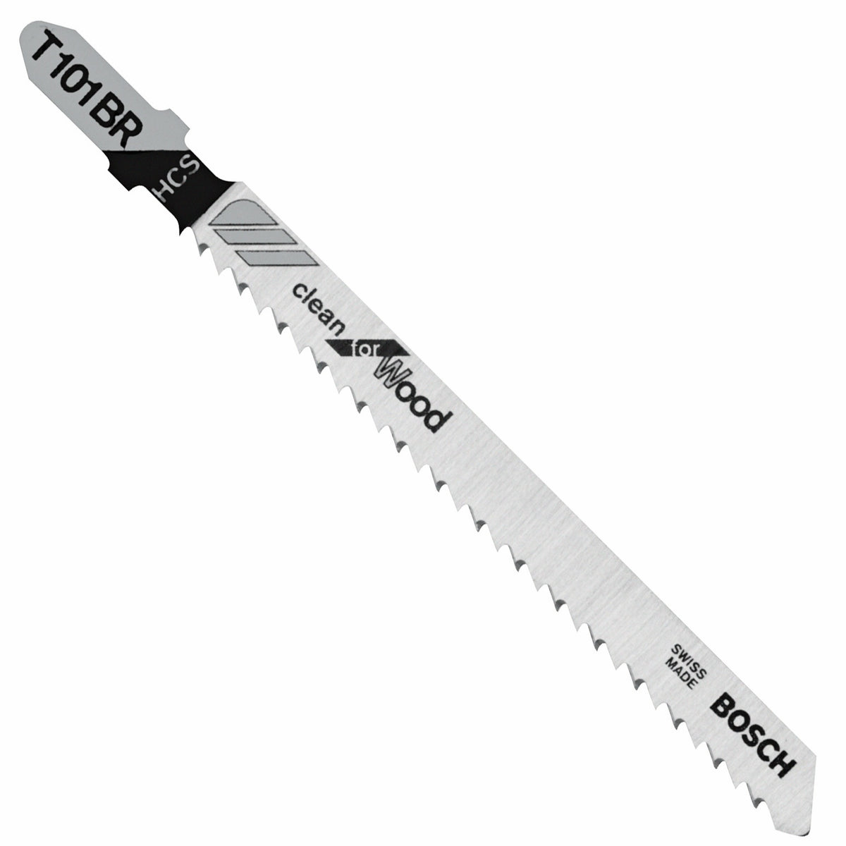 Bosch T101BR100 100 pc. 4 In. 10 TPI Reverse Pitch Clean for Wood T-Shank Jig Saw Blades