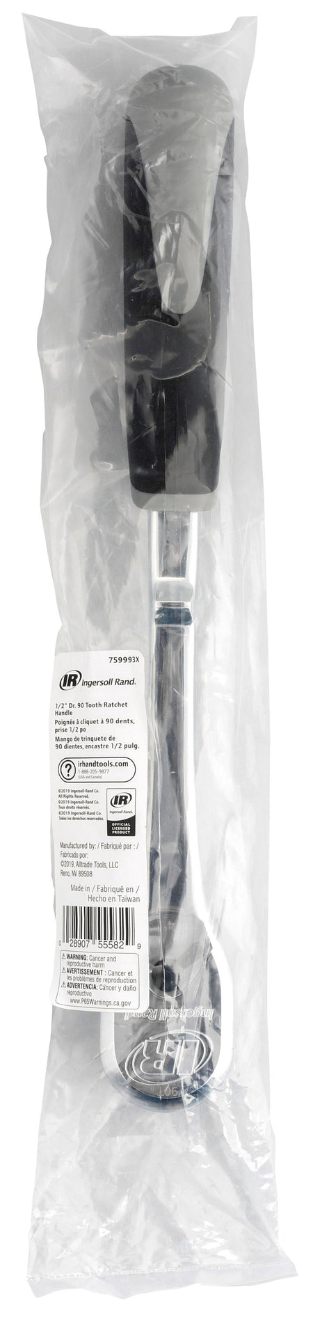 Ingersoll Rand 1/2 Inch Drive 90 Teeth Ratchet with Double Injection Handle – 759993X – view 2
