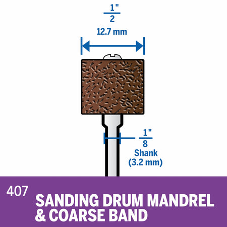 Dremel 407 1/2 In. (12.7 mm) 60 Grit Sanding Band