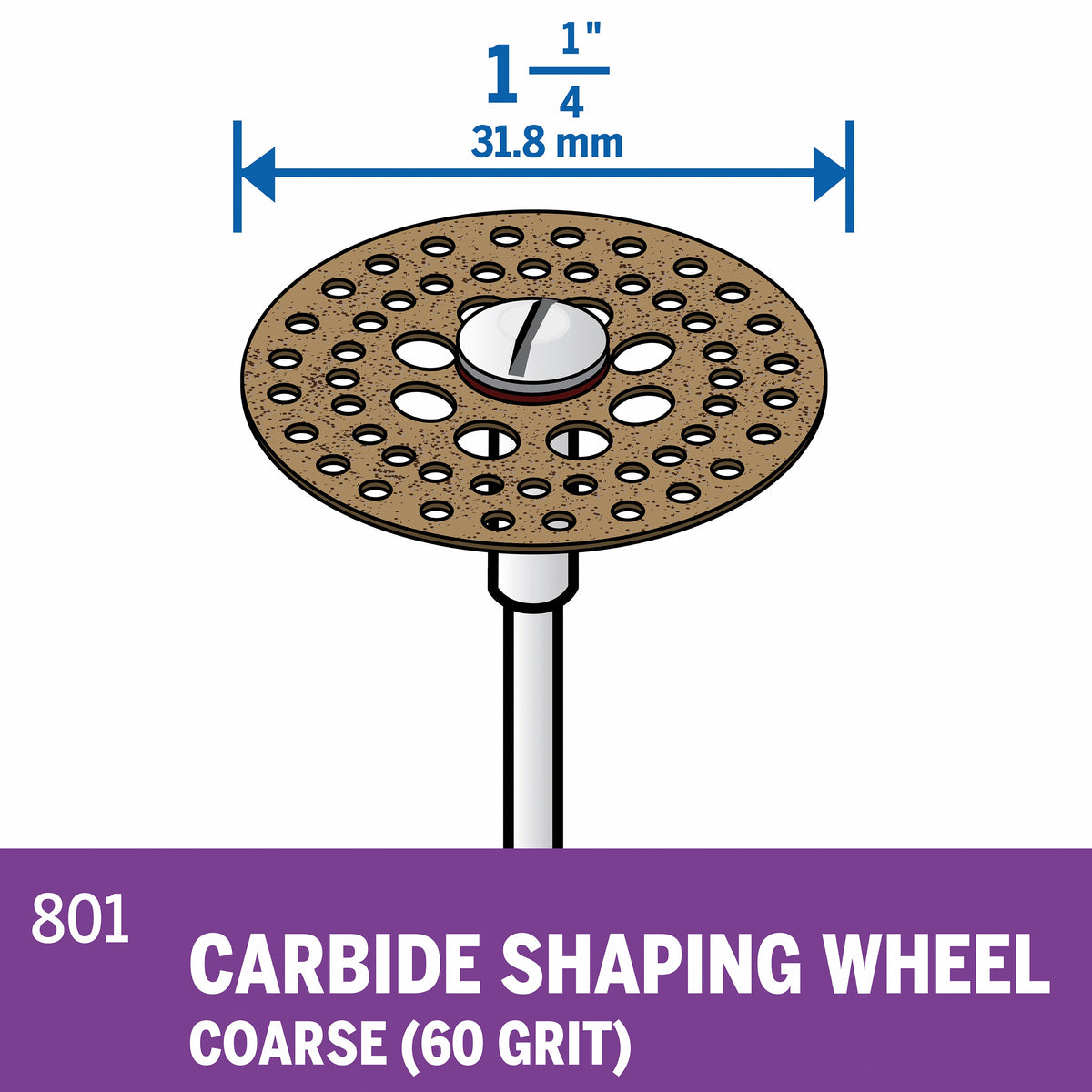 Dremel 801 1-1/4 In. (31.8 mm) Carbide Shaping Wheel
