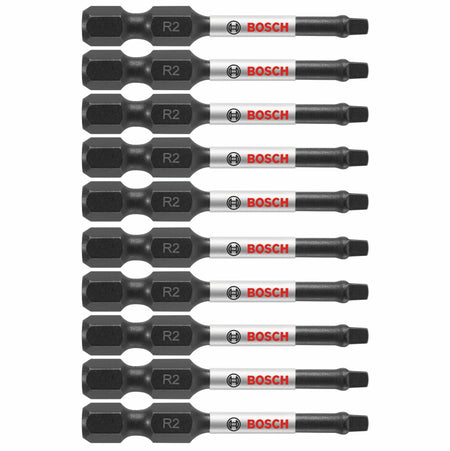 Bosch ITSQ22B 10 pc. Impact Tough™ 2 In. Square #2 Power Bits (Bulk Pack)