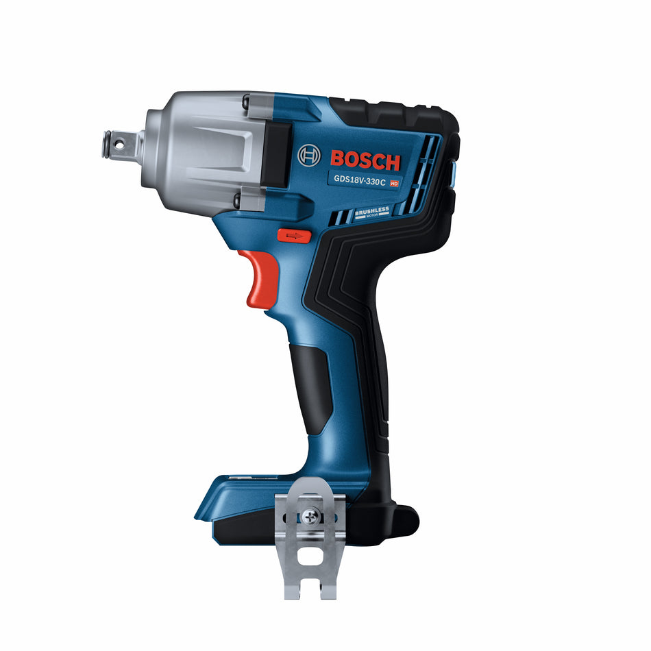 Bosch GDS18V-330CN 18V Brushless Connected-Ready 1/2 In. Mid-Torque Impact Wrench with Friction Ring and Thru-Hole (Bare