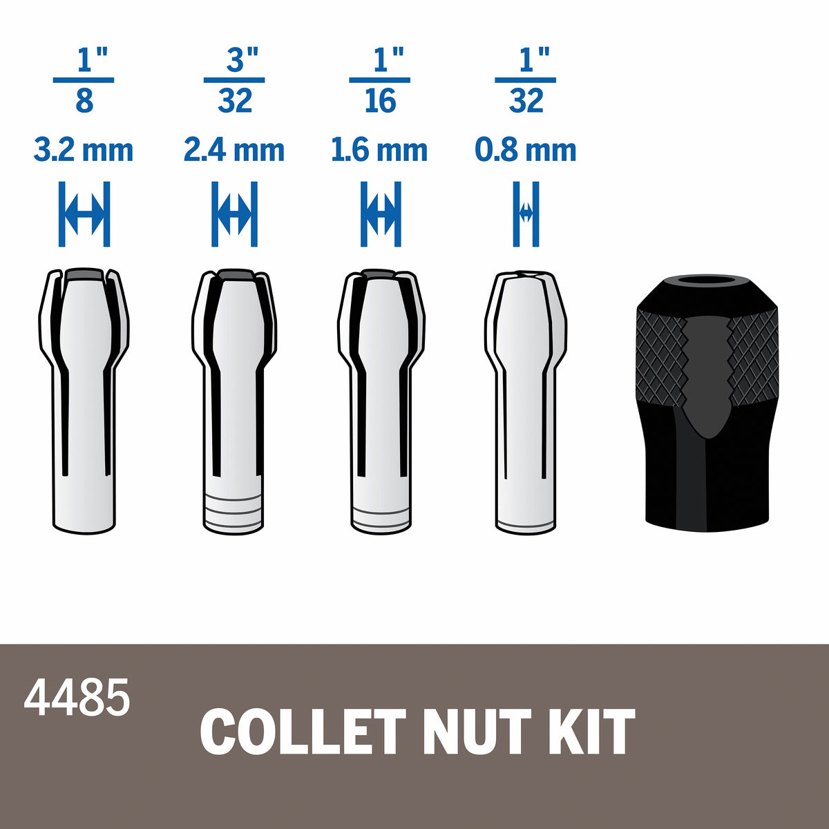 Dremel 4485 Collet Nut Kit