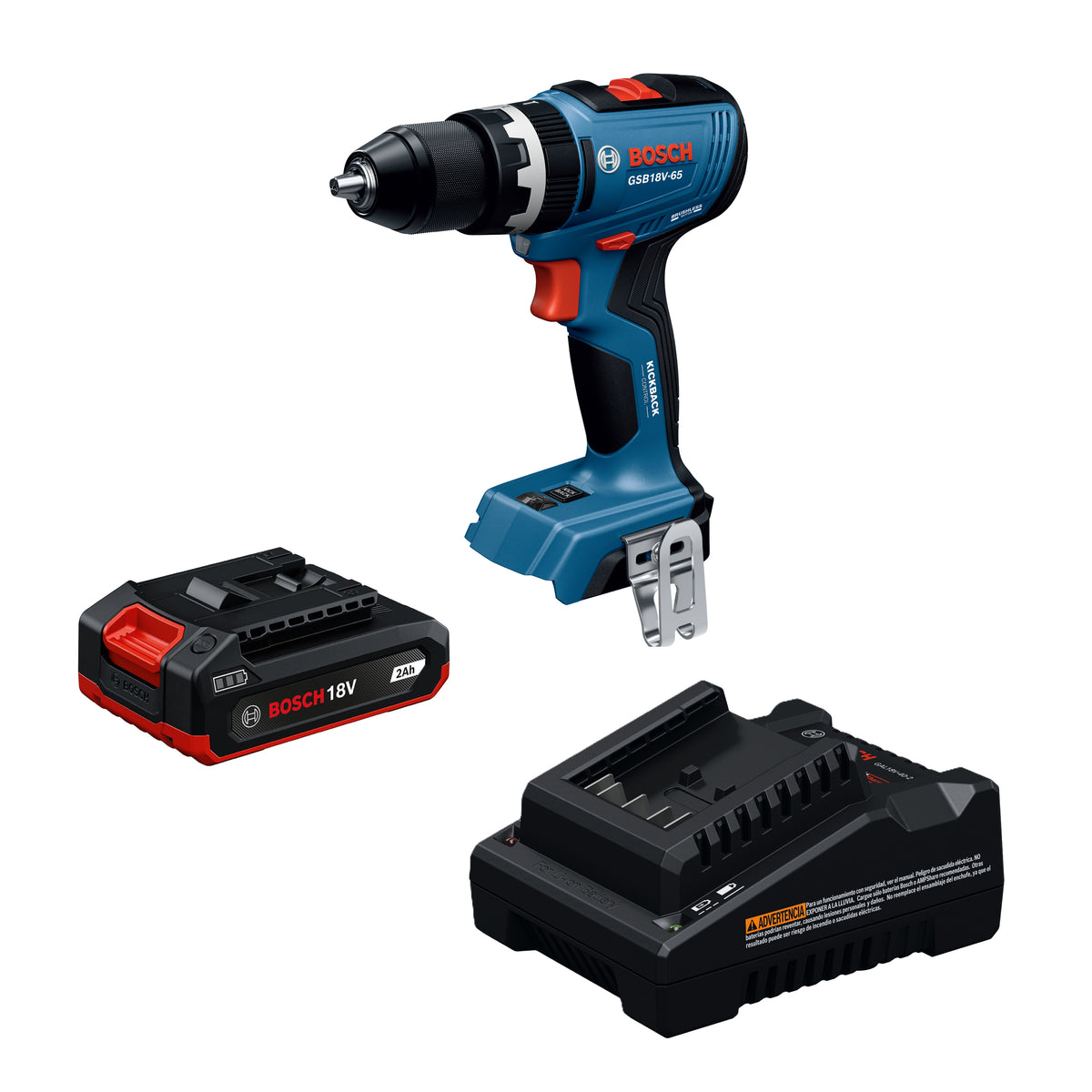 Bosch GSR18V-52B12 18V Drill/Driver Kit with (1) 2 Ah Battery and (1) Charger