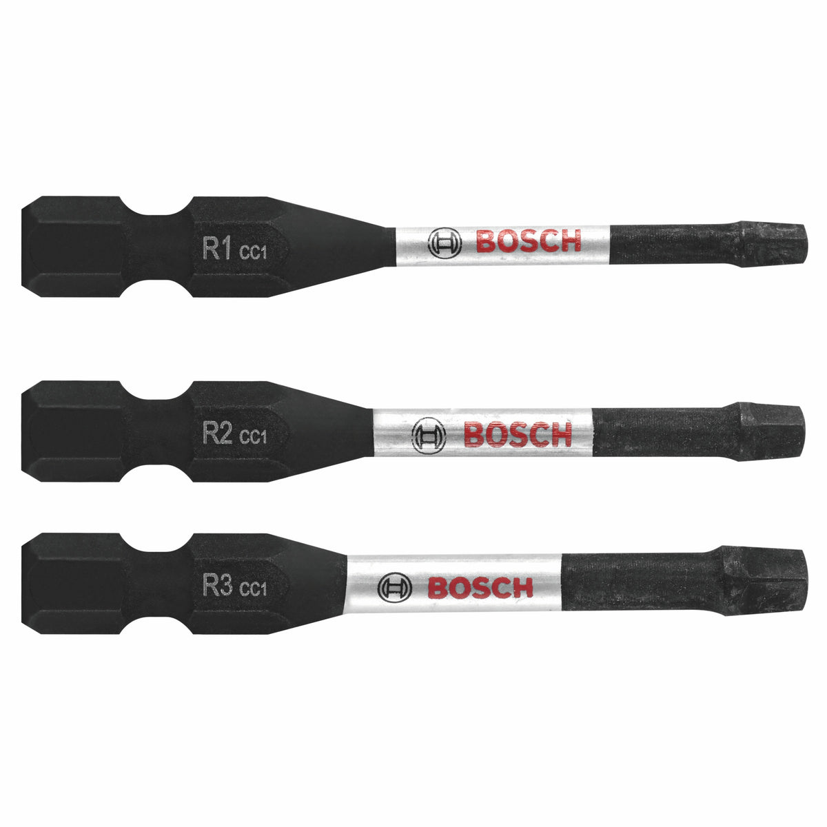 Bosch ITDSQV203 3 pc. Driven 2 In. Impact Square Power Bit Set