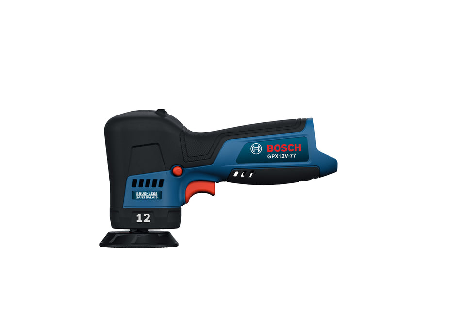 Bosch GPX12V-77N 12V Compact Cordless Brushless 3 In. Random Orbital Polisher (Bare Tool)